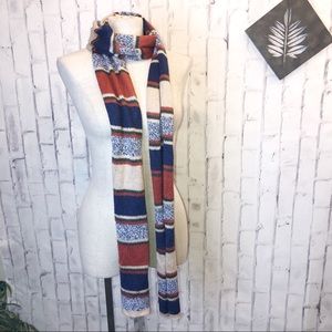 NEW Colorful striped long knitted scarf.